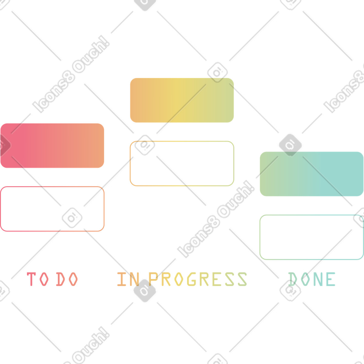 Illustration Tableau kanban dans le style Delight à télécharger aux formats PNG, SVG