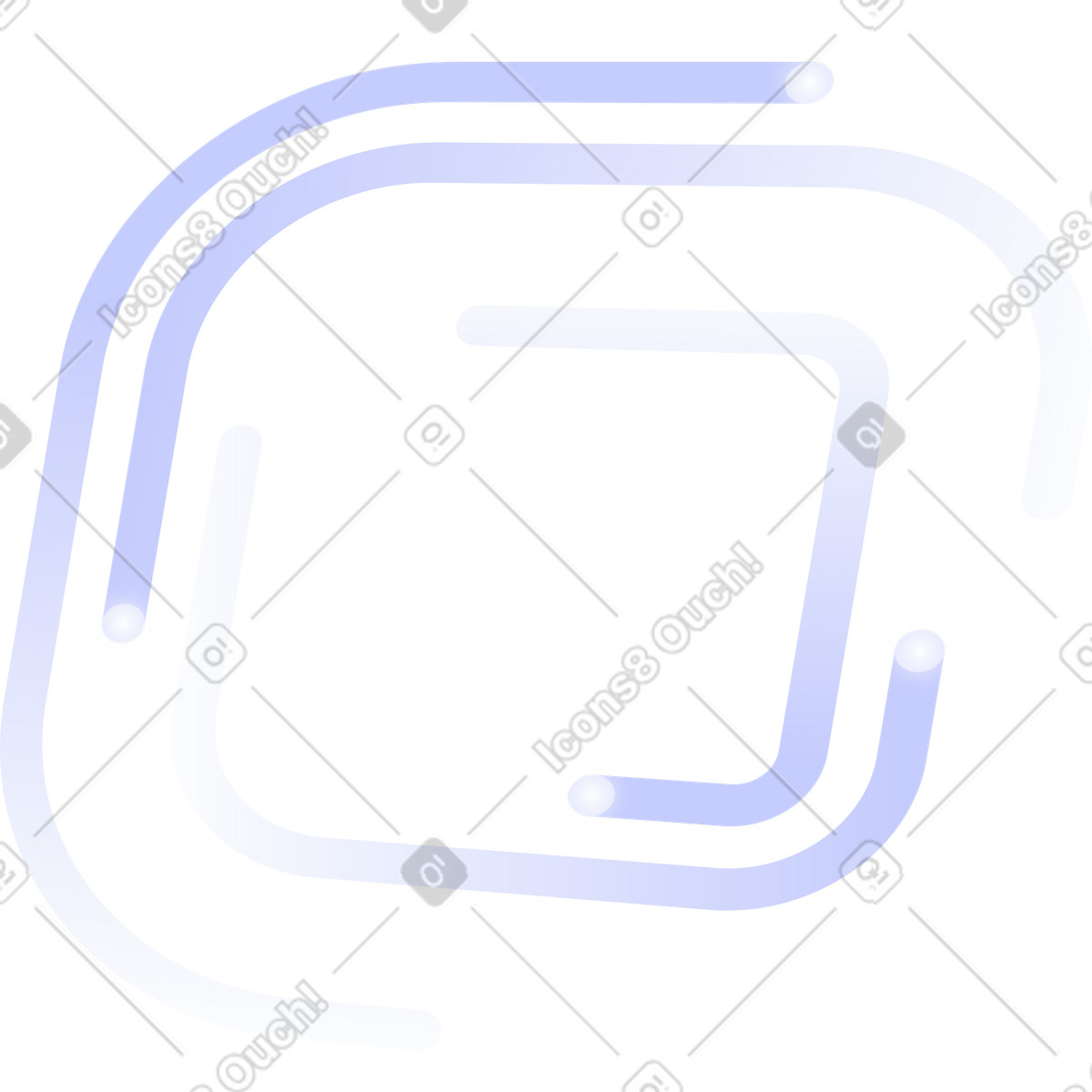 Linee traslucide a forma di cornice illustrazione in stile Quantum scarica in PNG, SVG