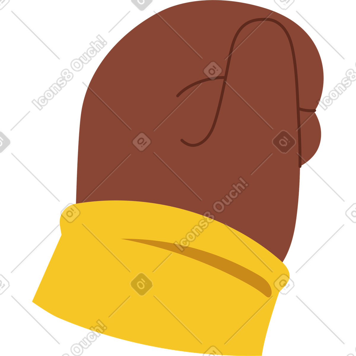 Hand and forearm anatomy clipart illustration in transparent PNG format