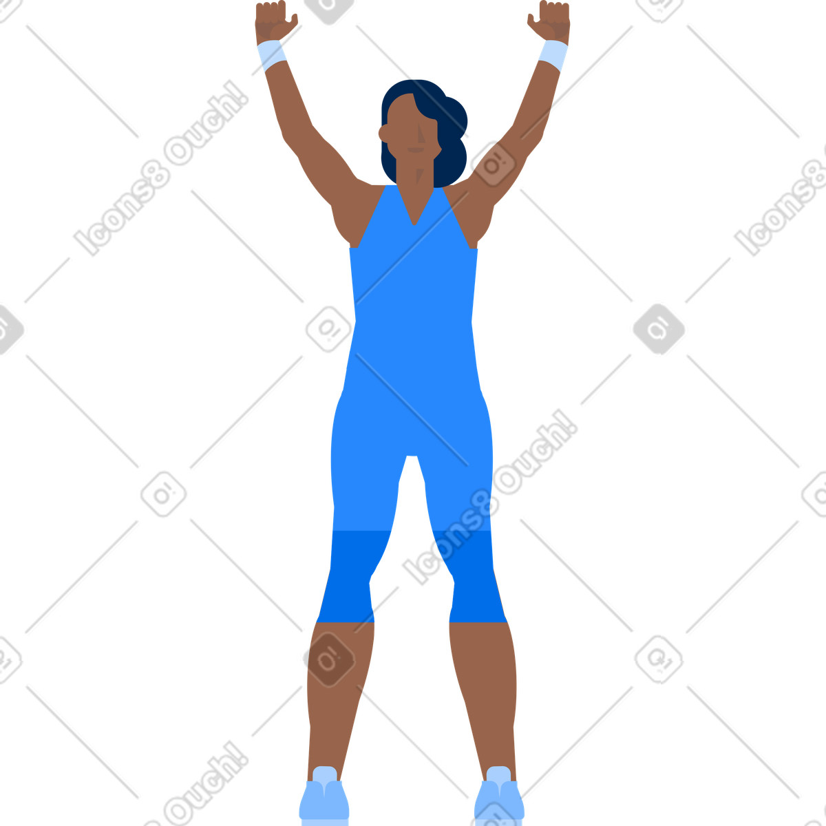 Athlet-Illustration im Urban-Stil als Download in PNG, SVG