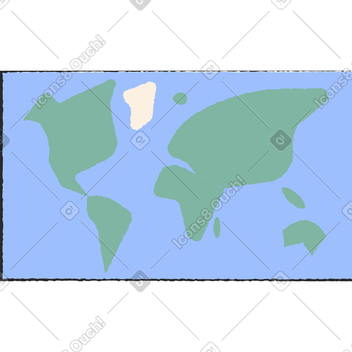 Ilustración Mapa del mundo en estilo Pablo a descargar en PNG y SVG