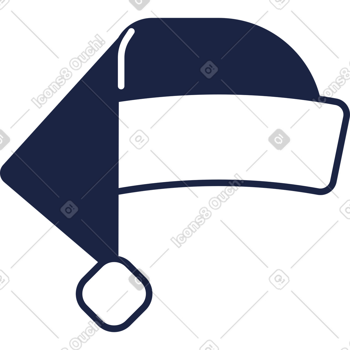 Ilustração de Chapéu natal em no estilo Urban Line para baixar em PNG, SVG