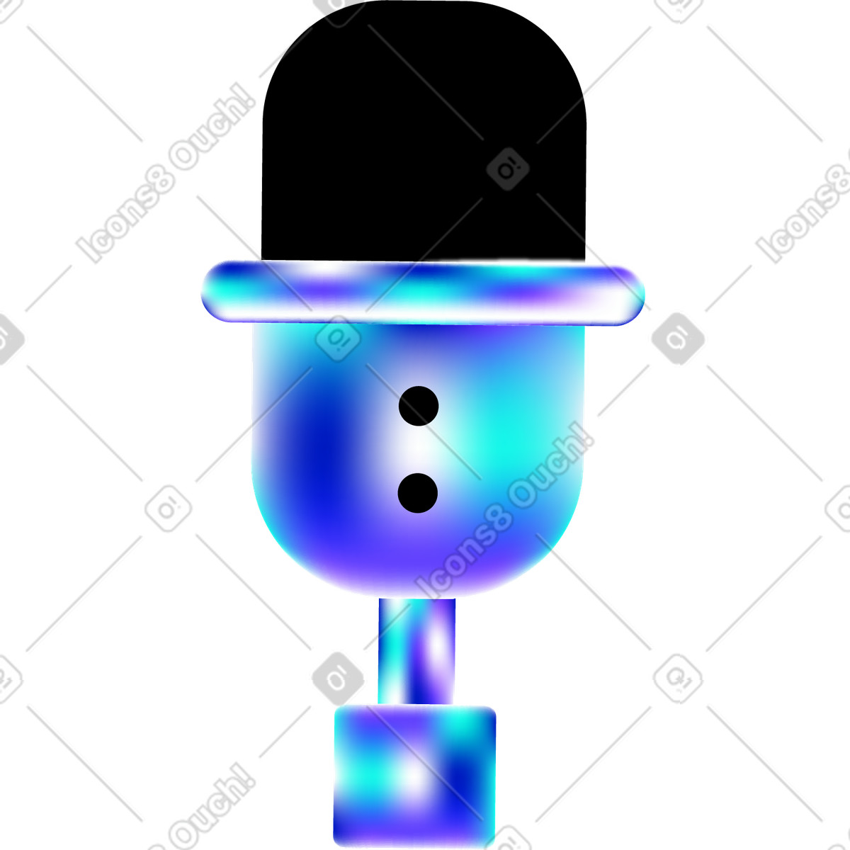 Illustration Microphone dans le style Pure à télécharger aux formats PNG, SVG