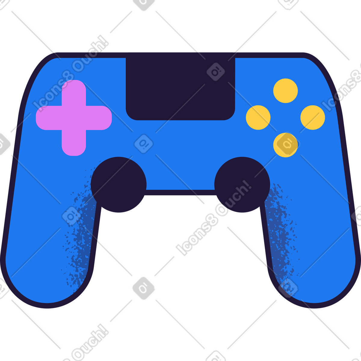 Gamepad-Illustration im Conifer-Stil als Download in PNG, SVG