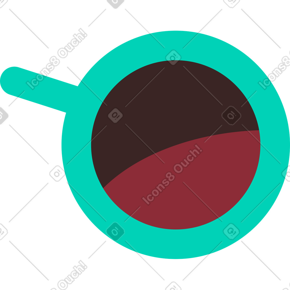 Ilustração de Xícara café vista cima em no estilo Basic para baixar em PNG, SVG