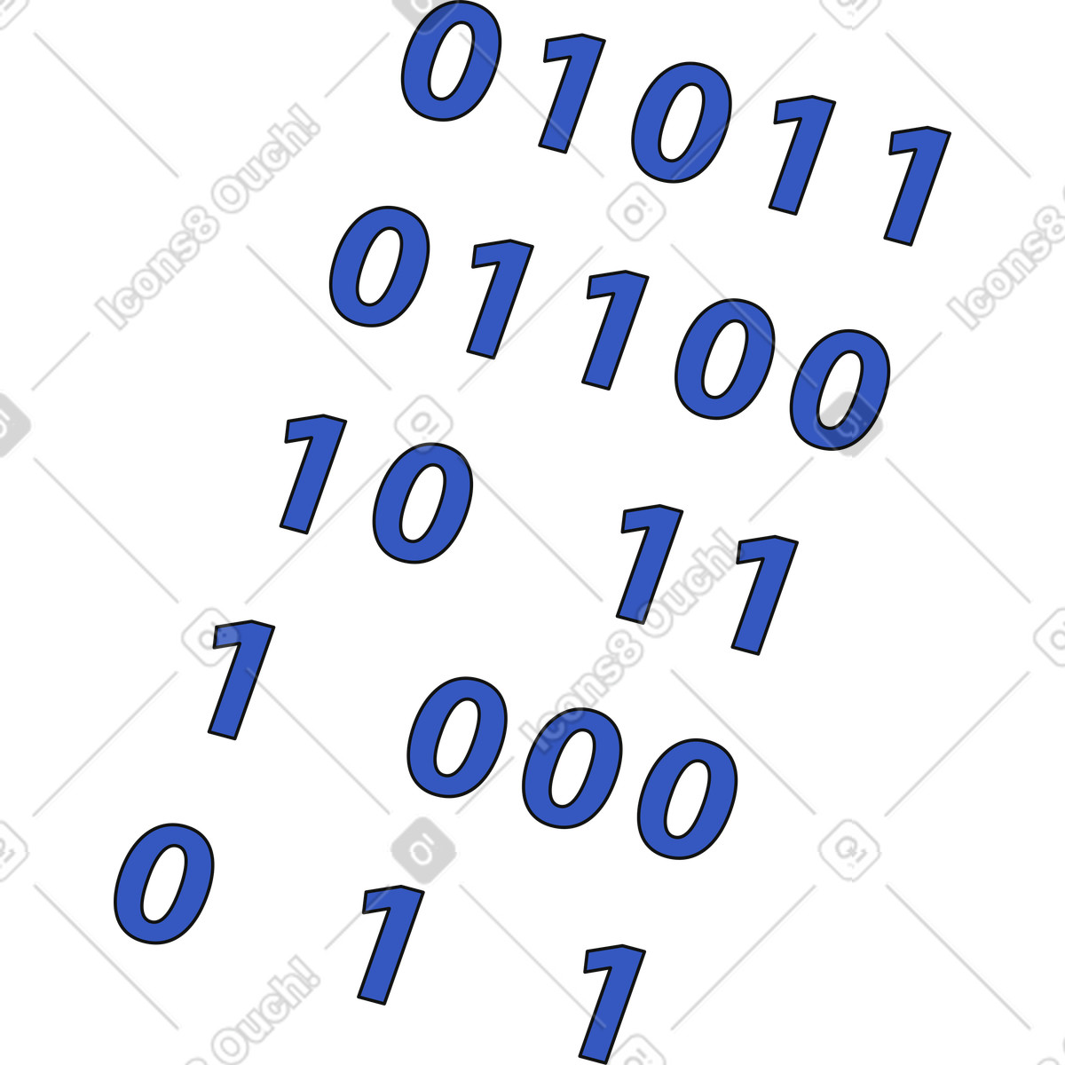 Ilustração de Código matriz em no estilo Techny para baixar em PNG, SVG