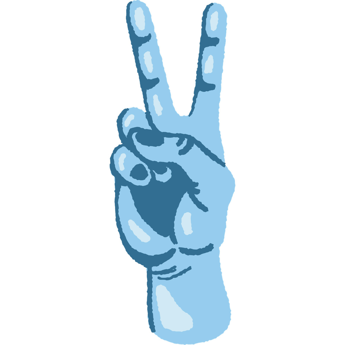 Cherry スタイルの Peace sign のイラストをPNG、SVG形式でダウンロード