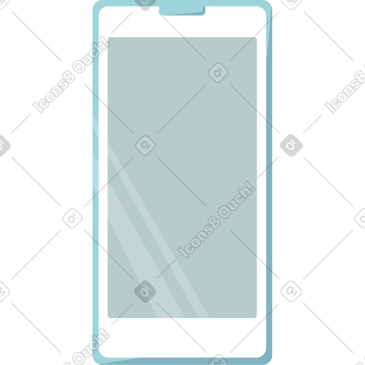 Schermo del telefono illustrazione in stile Lagom scarica in PNG, SVG