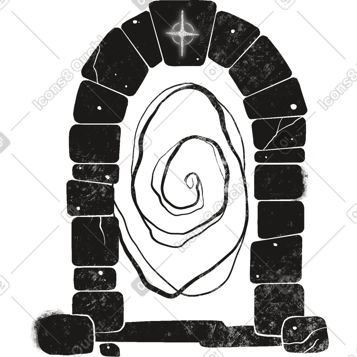 Mystery 스타일의 Magical portal 일러스트레이션 PNG, SVG 다운로드