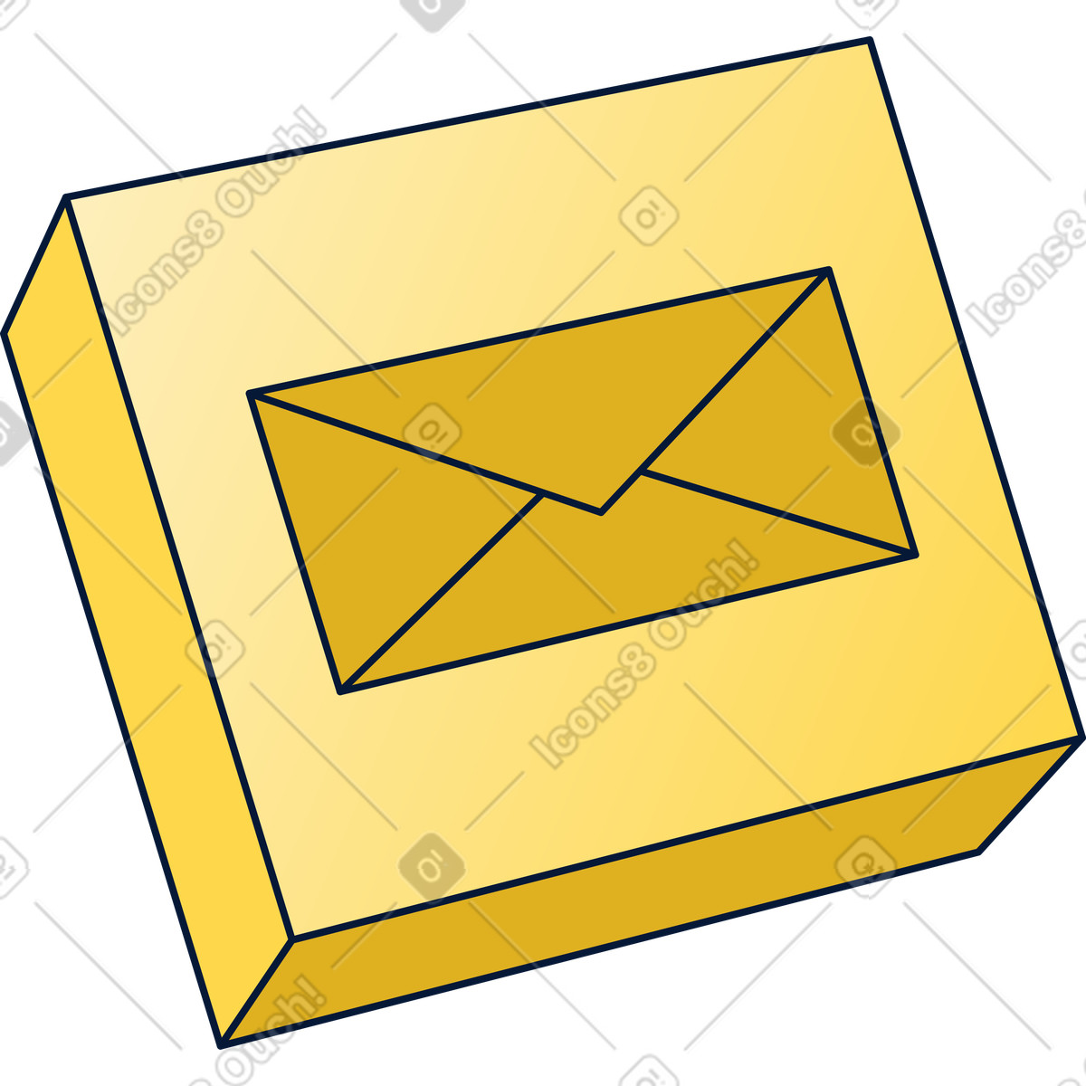Bloccare con e-mail illustrazione in stile Neat scarica in PNG, SVG