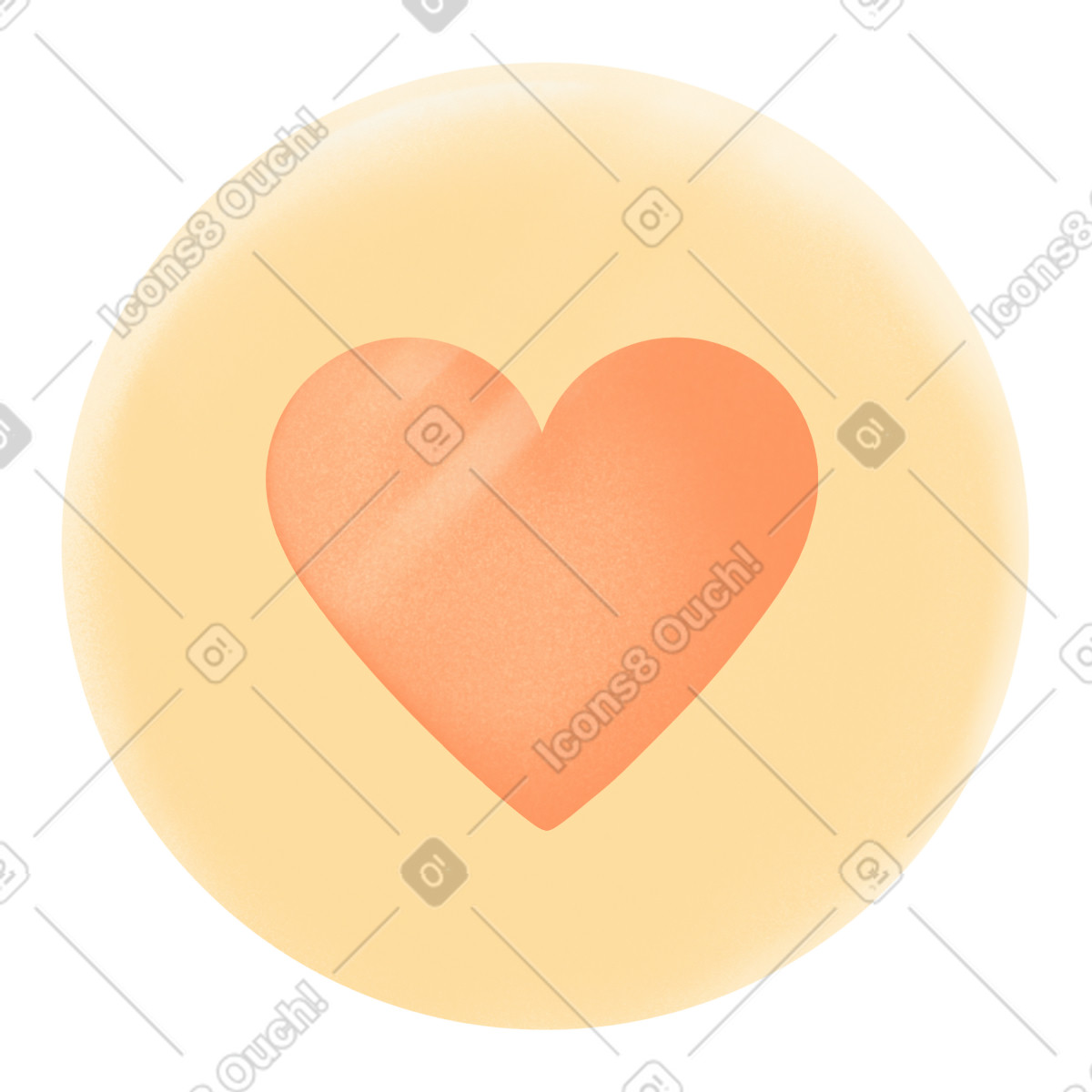 Icon with a heart illustration in Smart style download in PNG, SVG