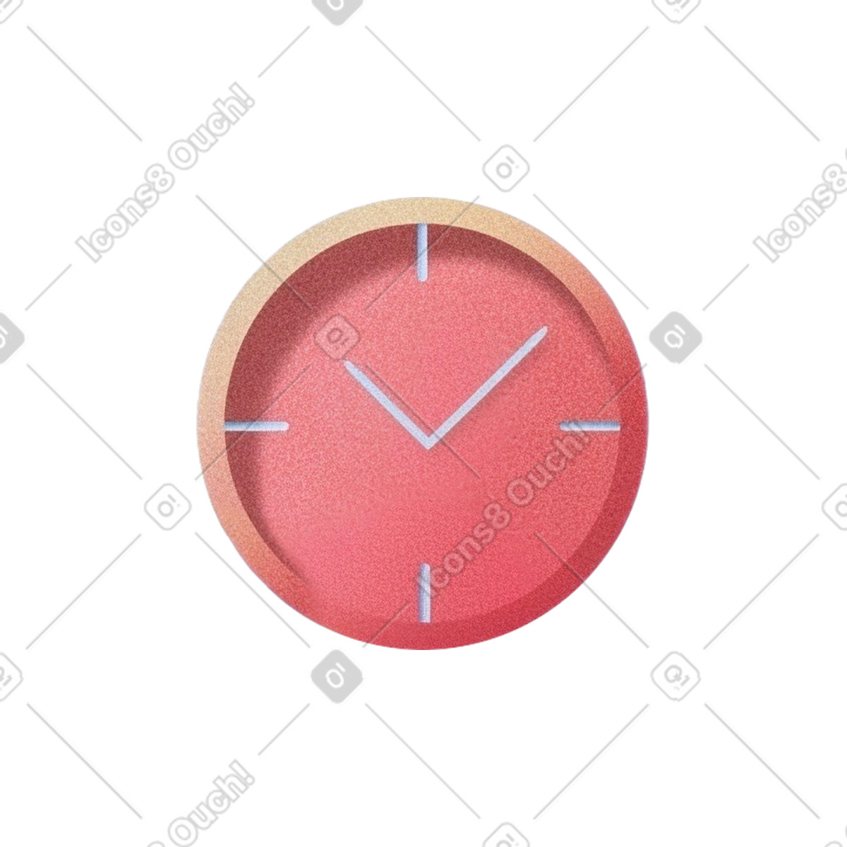 Wall clock illustration in Grainy style download in PNG, SVG