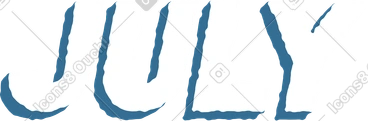 July word PNG, SVG