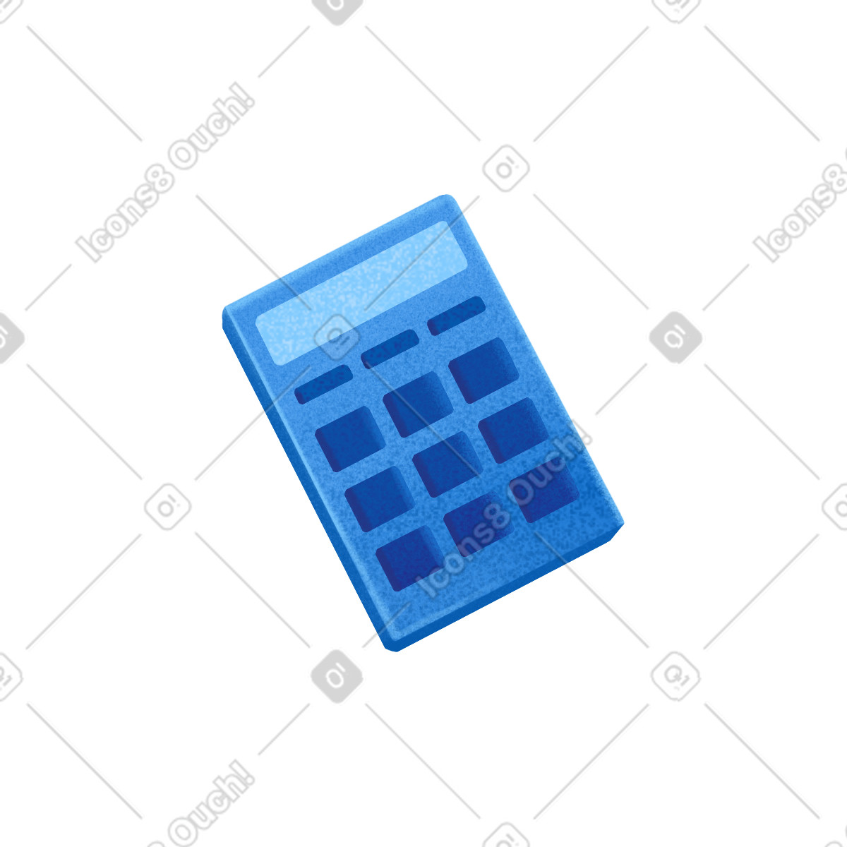 Blue calculator illustration in Gleam style download in PNG, SVG
