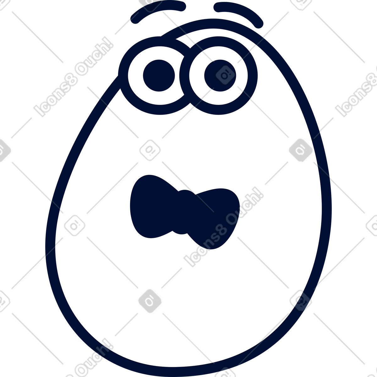 Egg character illustration in Blink style download in PNG, SVG