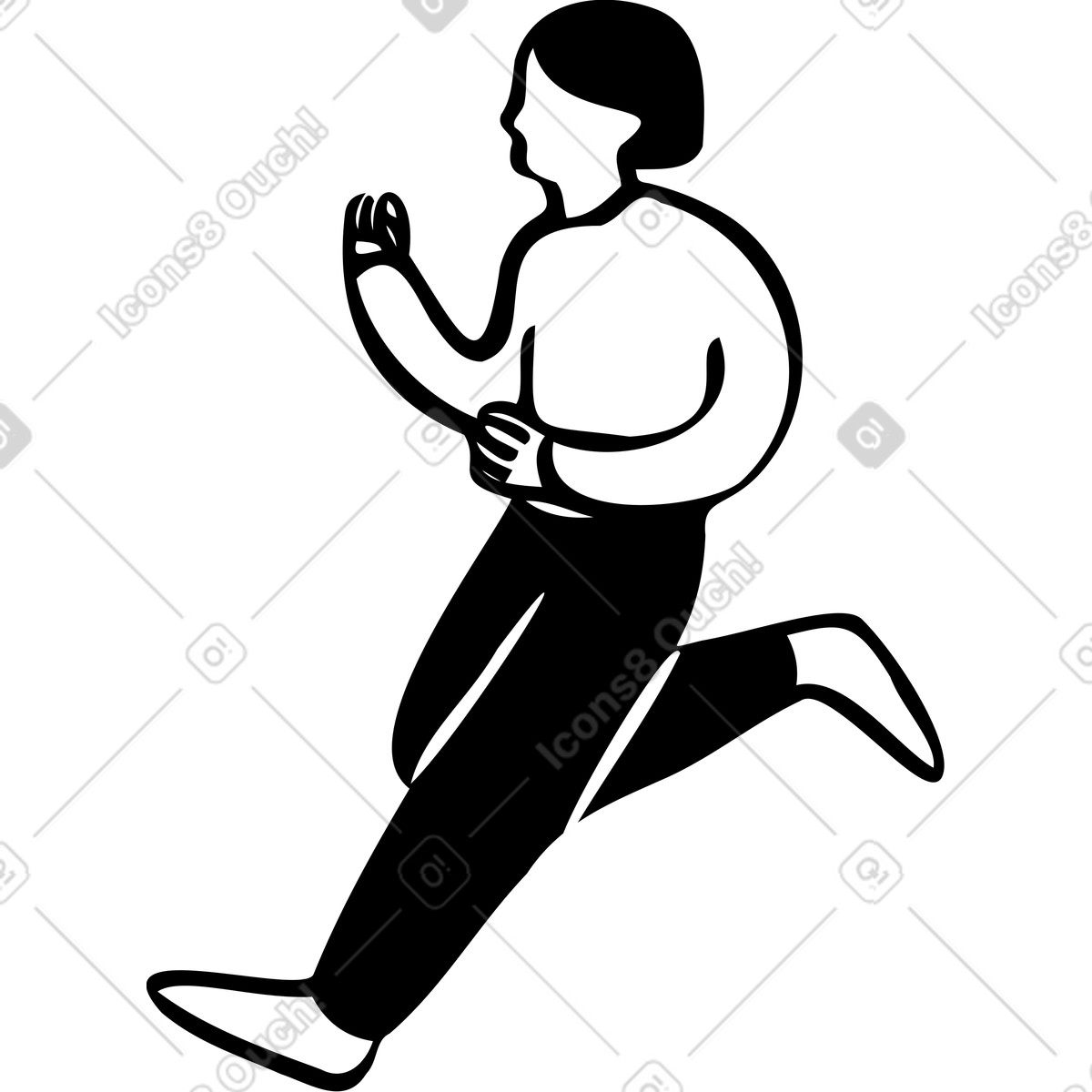 Ilustración Hombre en estilo Journal a descargar en PNG y SVG