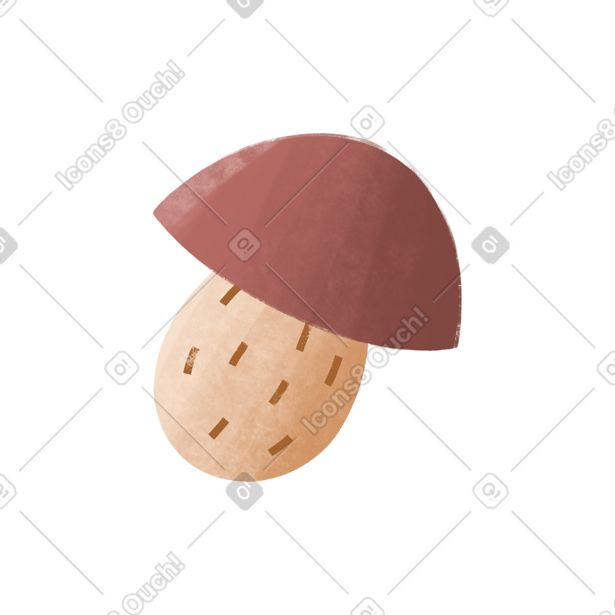 Illustration Champignon dans le style Bonbon à télécharger aux formats PNG, SVG