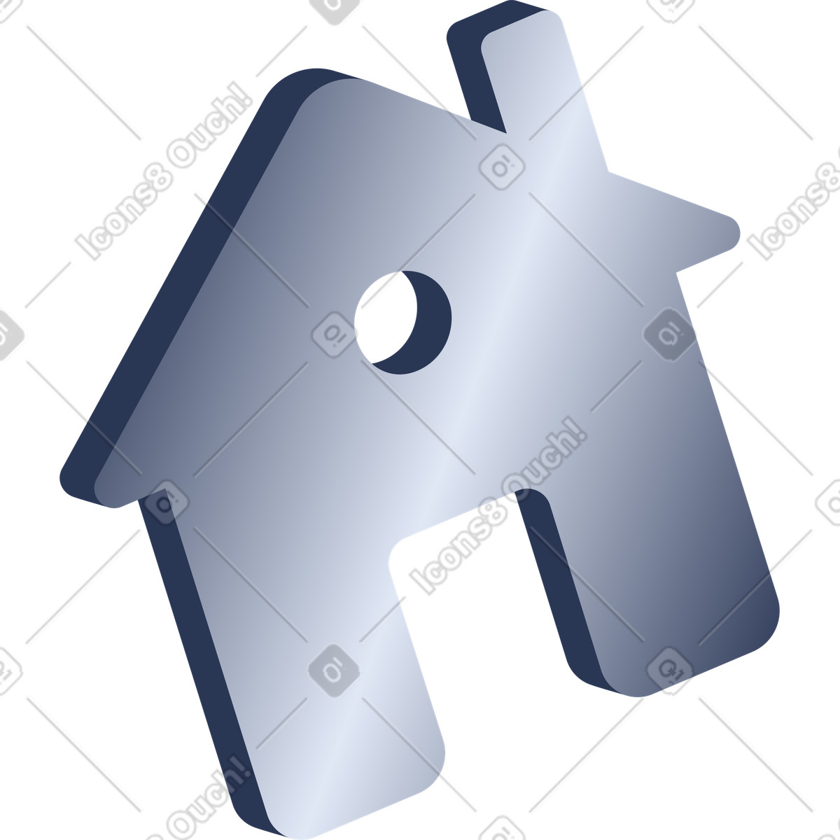 House illustration in Lucent style download in PNG, SVG