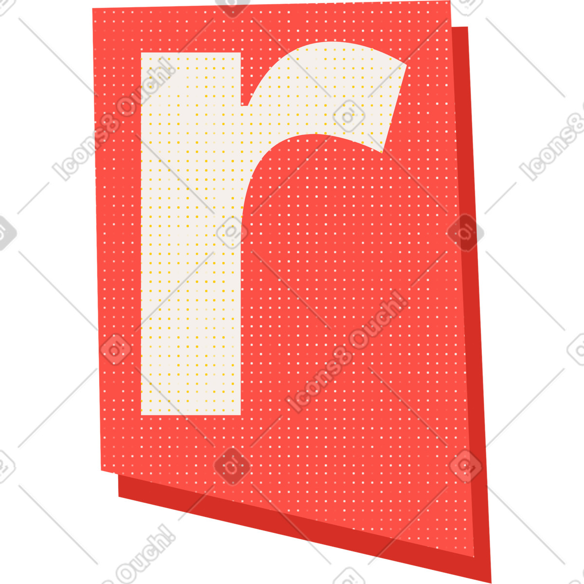 Ilustración Collage lowercase letter r en estilo Paper Cut a descargar en PNG y SVG