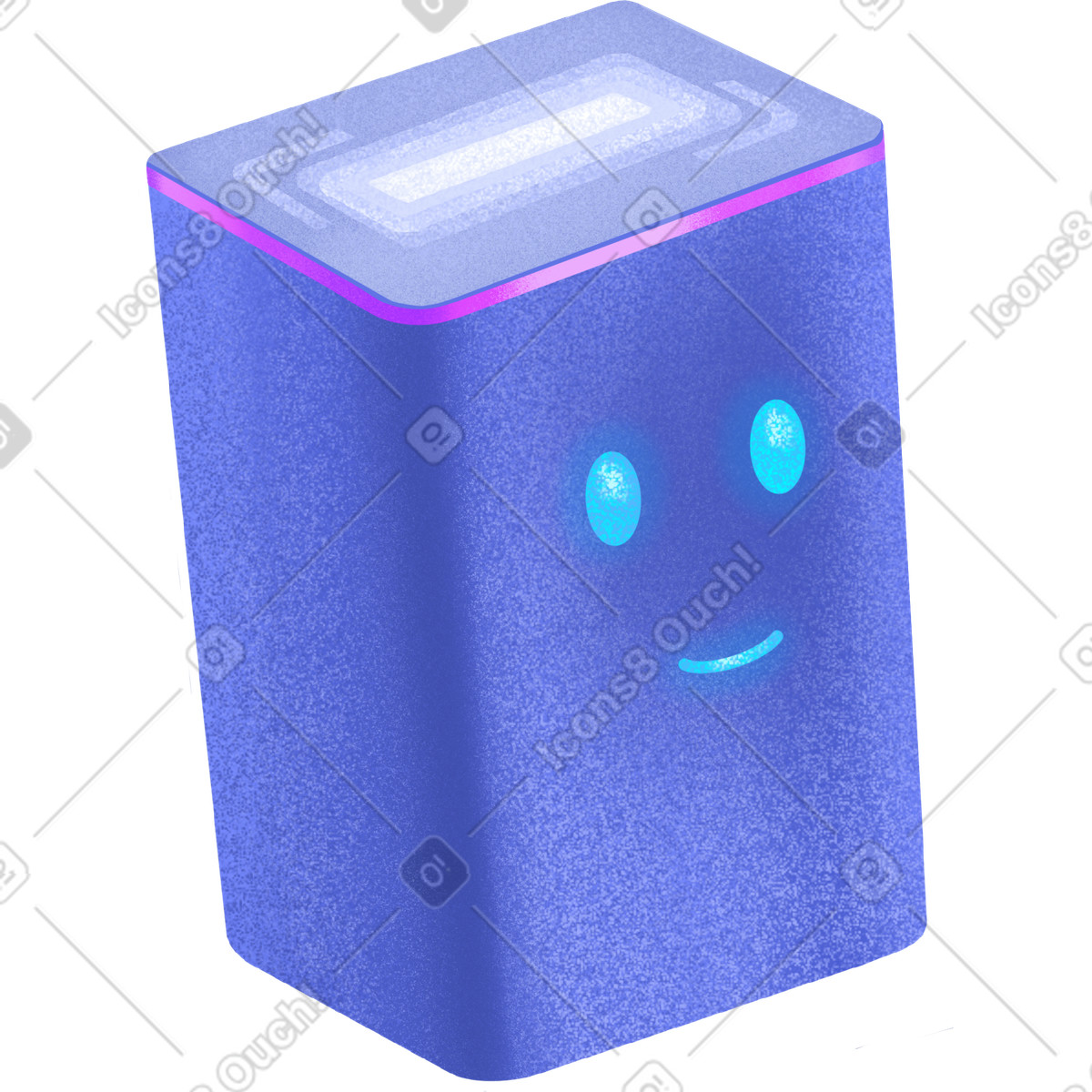 Illustration Blue voice speaker dans le style Smart à télécharger aux formats PNG, SVG