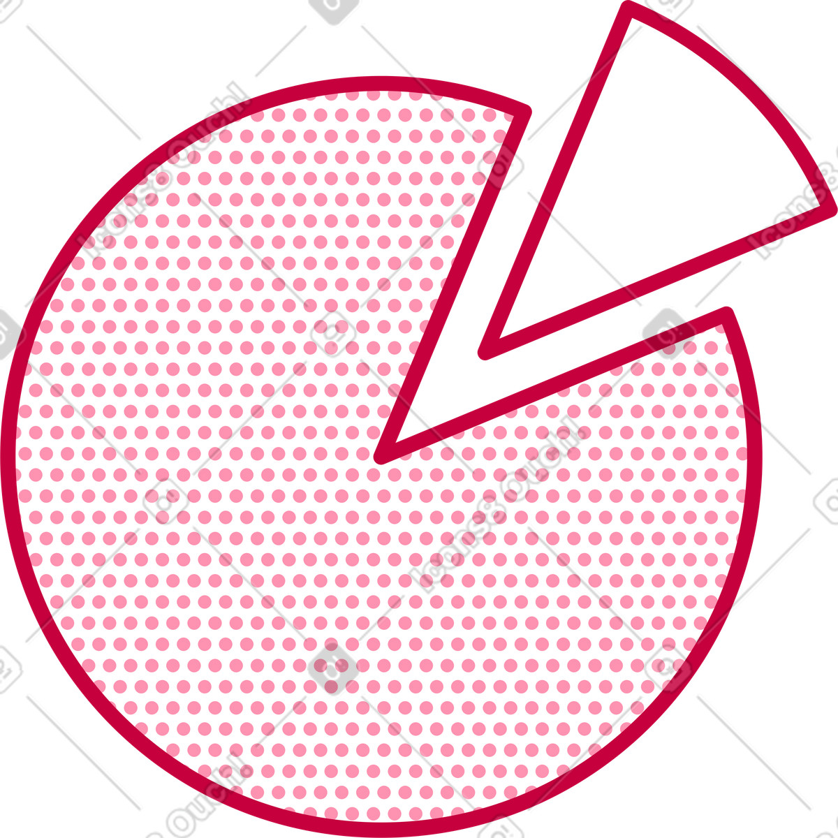 Pie chart illustration in PNG, SVG
