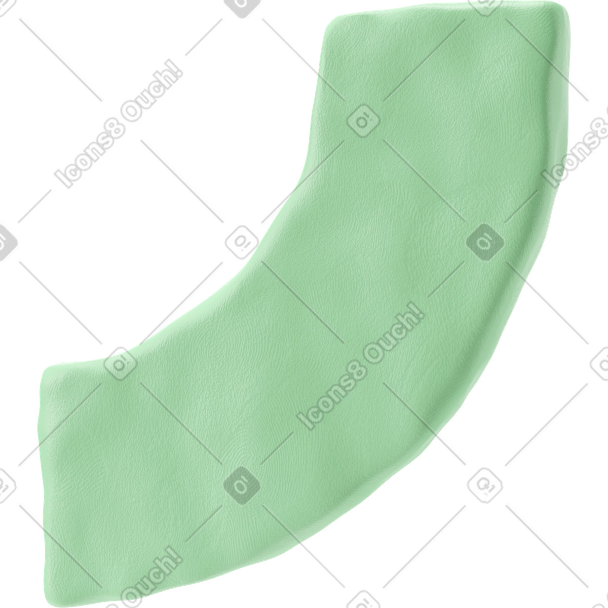 Illustration Bras dans la manche verte le style 3D Stripy à télécharger aux formats PNG, SVG