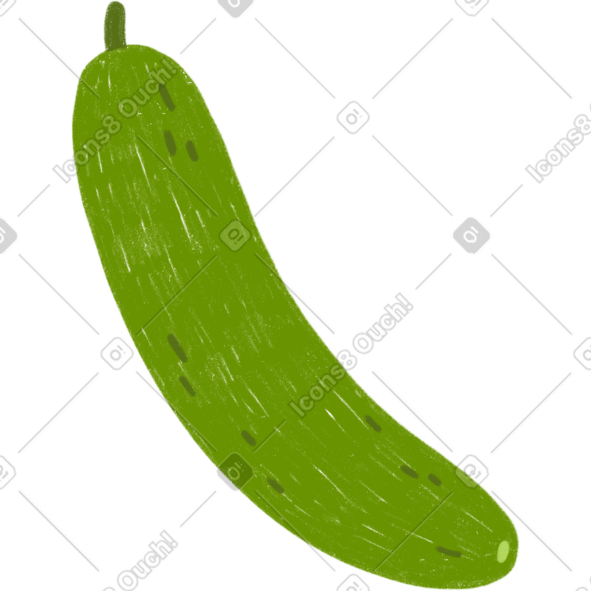 Cucumber illustration in Cozy style download in PNG, SVG
