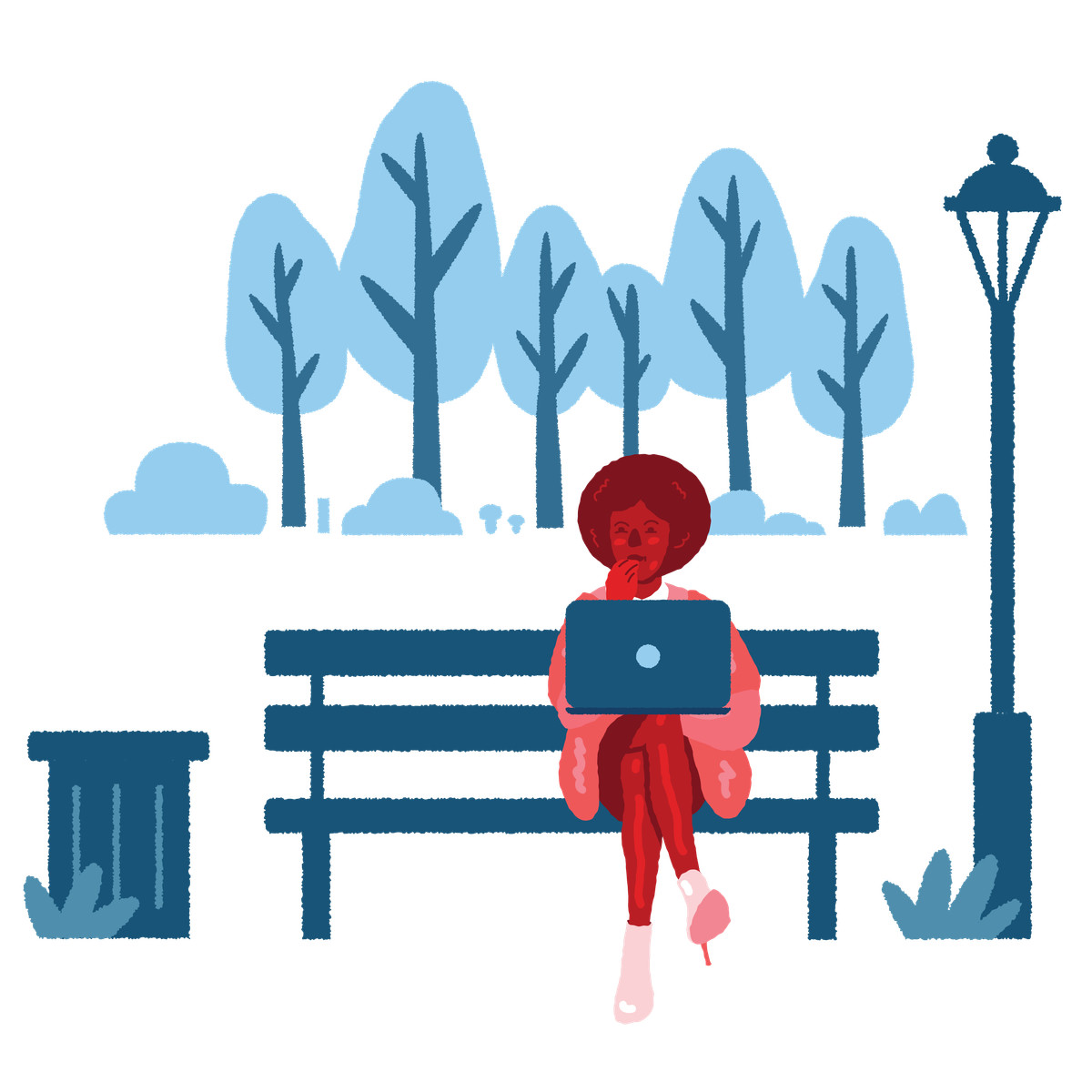 Work from anywhere-Illustration im Cherry-Stil als Download in PNG, SVG