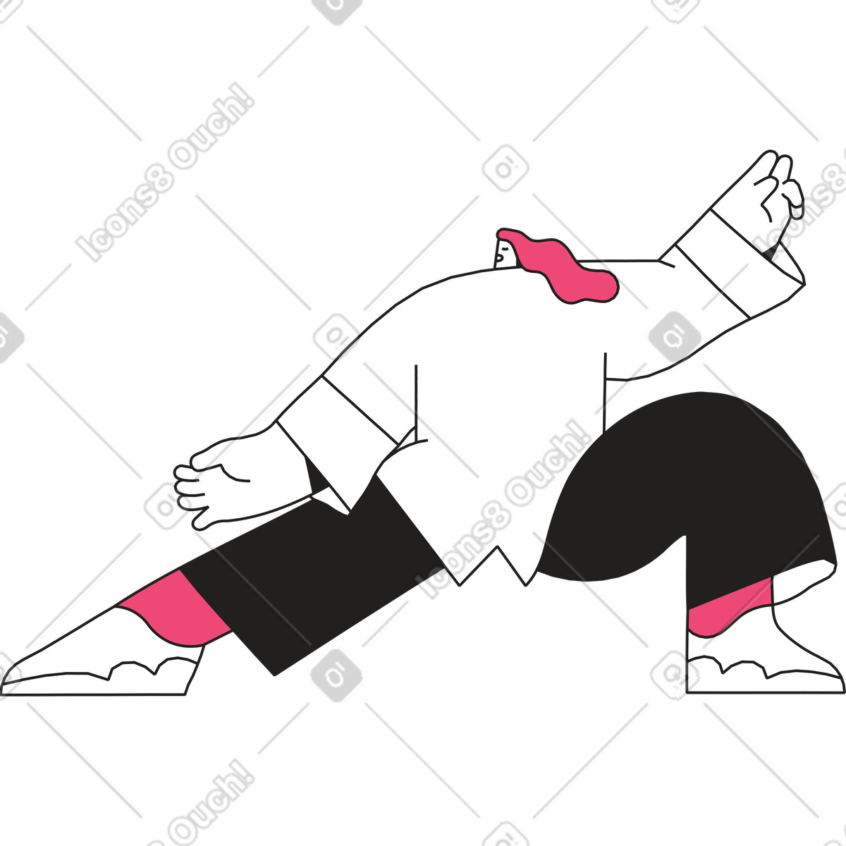 Scientist in white coat illustration Dazzle Line style download PNG, SVG