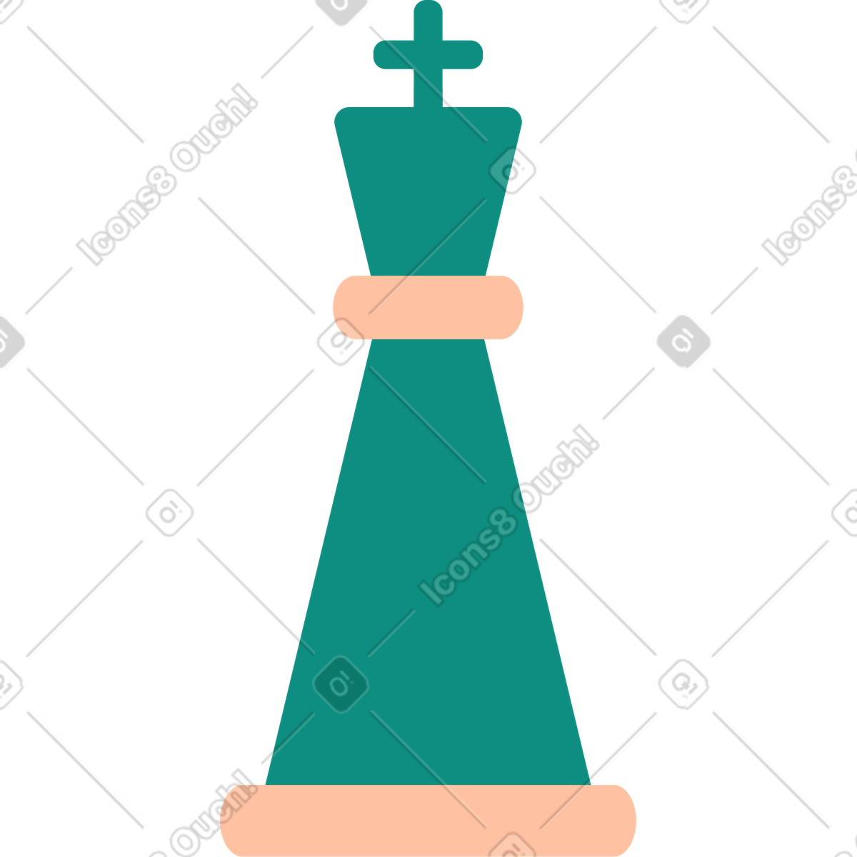 Ilustración Pieza de ajedrez en estilo Polar a descargar en PNG y SVG