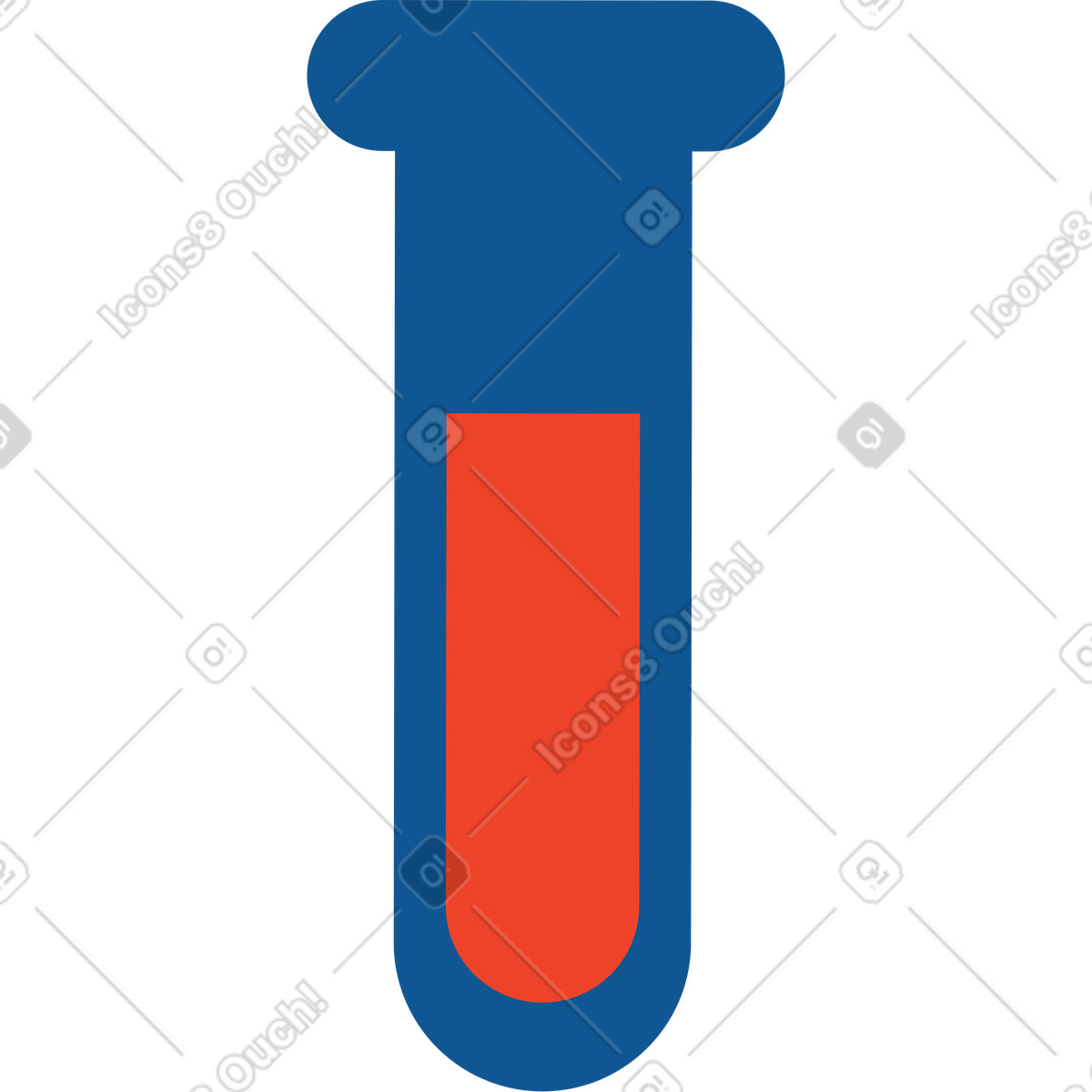 Ilustración animada Tubo de ensayo sangre en estilo Polar a descargar en GIF, Lottie (JSON), AE