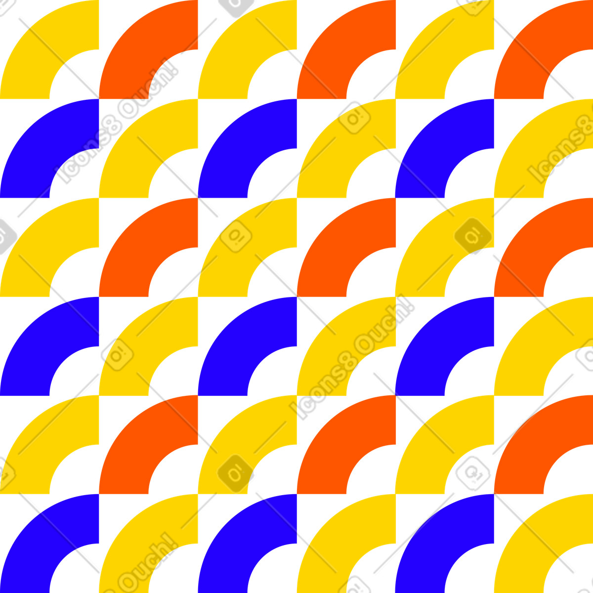 Illustration Motif géométrique sans couture en arc de cercle dans le style Framework à télécharger aux formats PNG, SVG