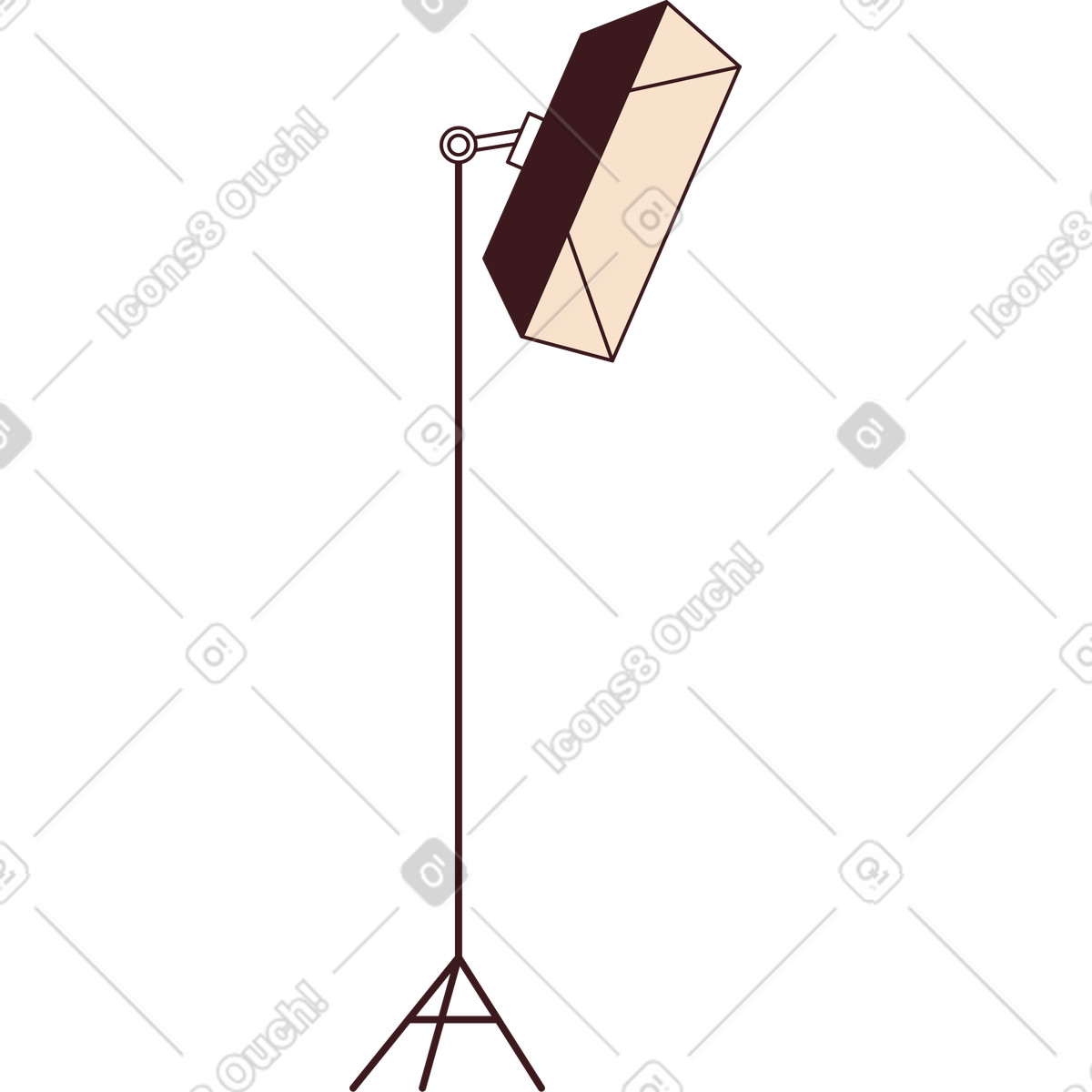 Illustration Éclairage studio photo dans le style Folks à télécharger aux formats PNG, SVG