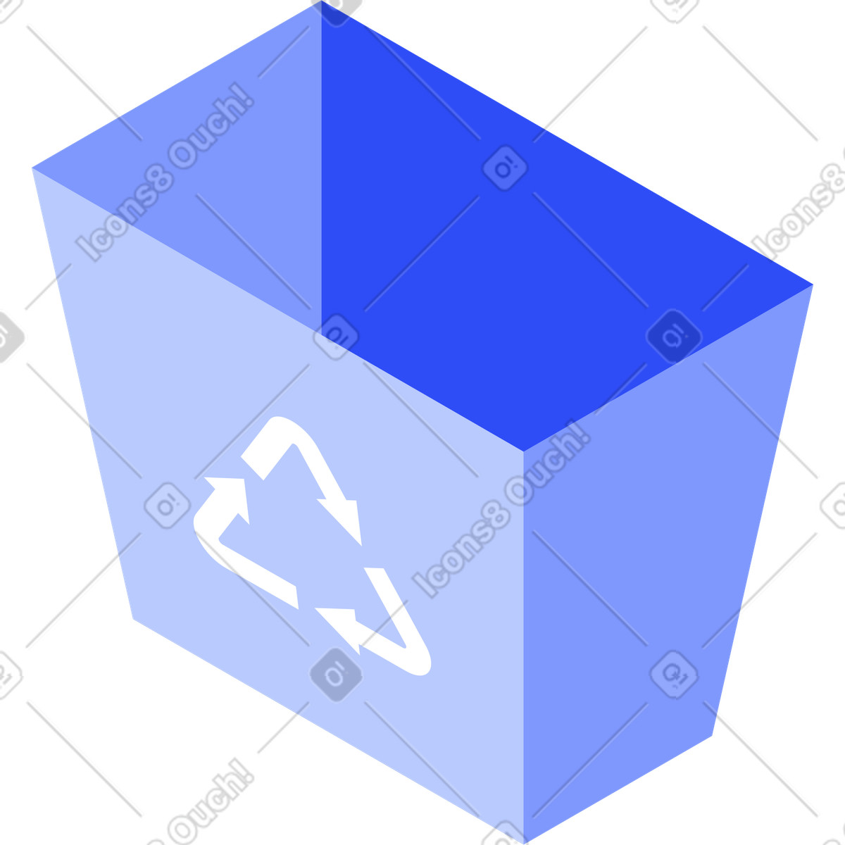 System 스타일의 Recycling trash container used for digital file deletion 일러스트레이션 PNG, SVG 다운로드