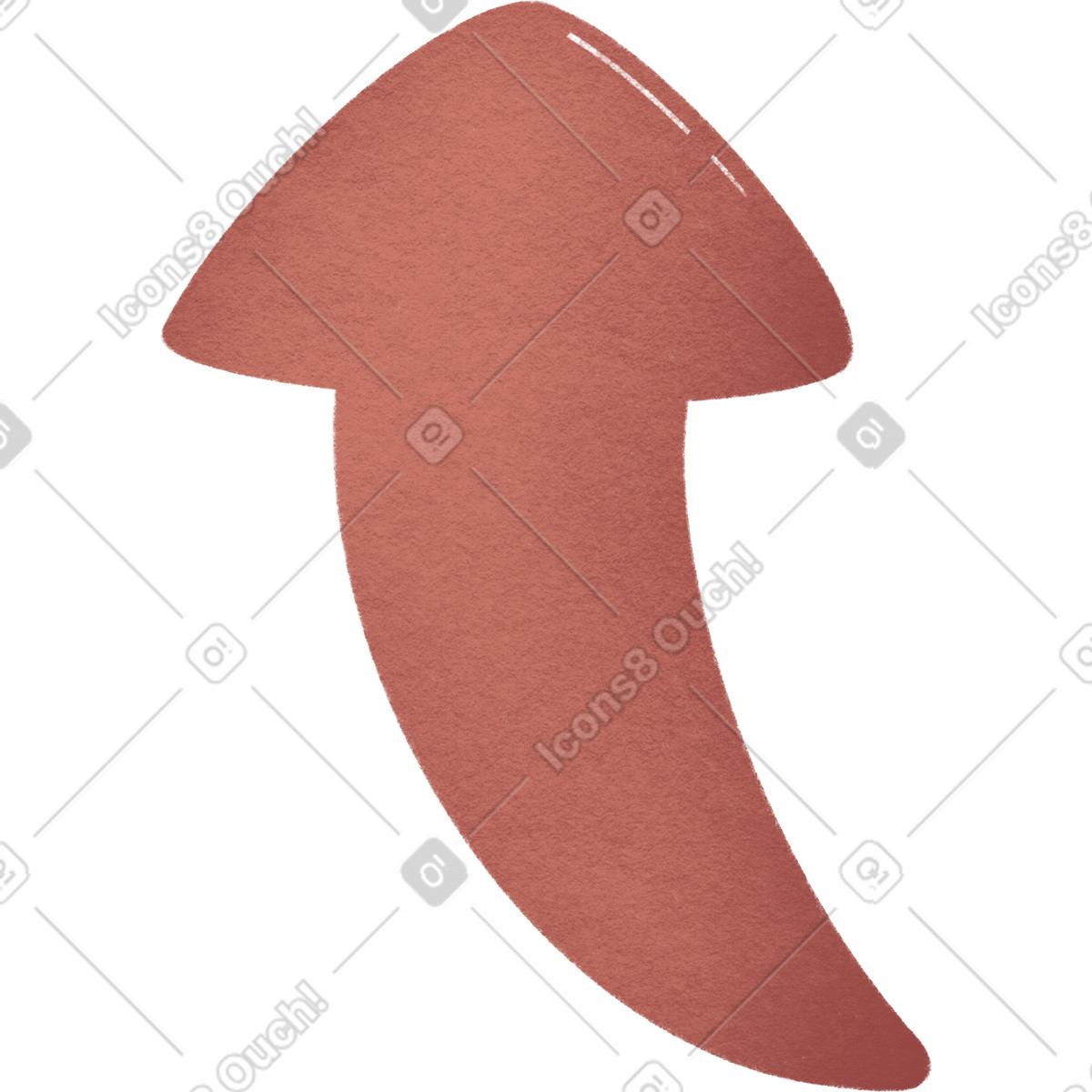 Red arrow illustration in Woolly style download in PNG, SVG