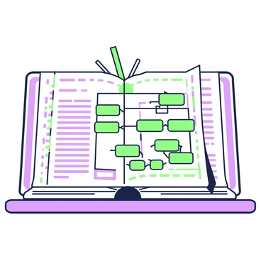 A political science book showing a diagram of government structures