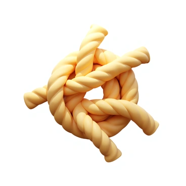 A traditional sailor's knot with intricate rope work, showcasing the twists and loops of the rope. The knot is tightly bound and features detailed textures that highlight the fibers of the rope. The color of the rope is a natural tan with shadows that emphasize its depth and complexity. The background is a soft gradient that enhances the focus on the knot itself.