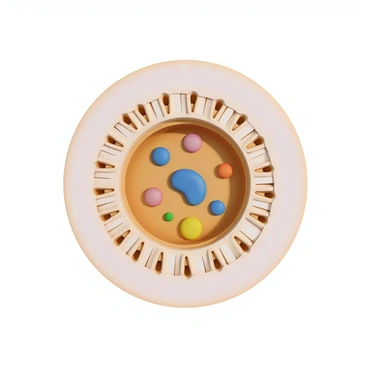A cross-section view of a cell membrane displaying a lipid bilayer. The lipid bilayer consists of two layers of lipid molecules with hydrophilic heads facing outward and hydrophobic tails facing inward. Embedded within the bilayer are various proteins that have distinct shapes and functions. Some proteins span the entire membrane, while others are partially embedded or located on the surface. The cell membrane is surrounded by a faint outline of the cell's cytoplasm to provide context.