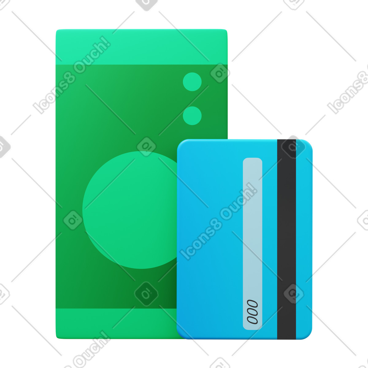 Payment methods illustration in 3D Fluency style download in PNG, SVG