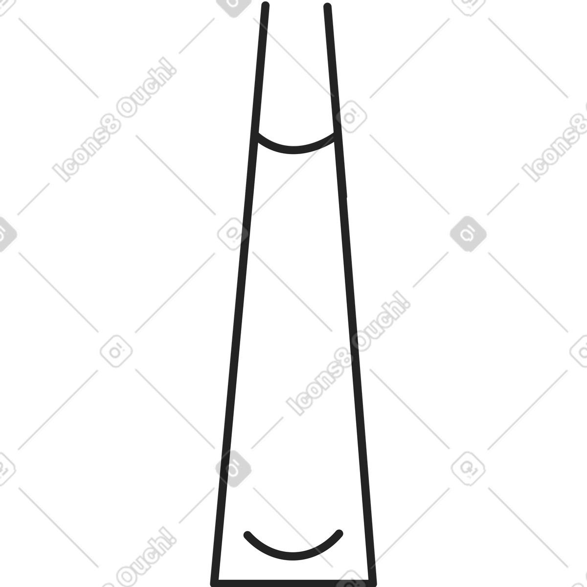 Einkaufstasche an der seite-Illustration im Sammy Line-Stil als Download in PNG, SVG