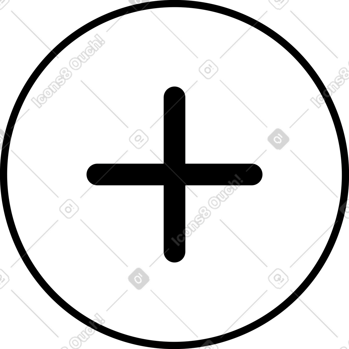 Illustration Icône de contour plus dans le style Azure à télécharger aux formats PNG, SVG