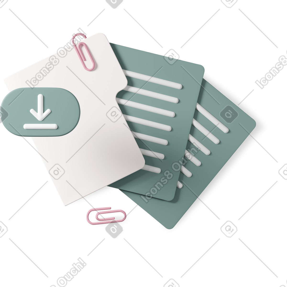 Notes composition-Illustration im 3D Casual life-Stil als Download in PNG, SVG