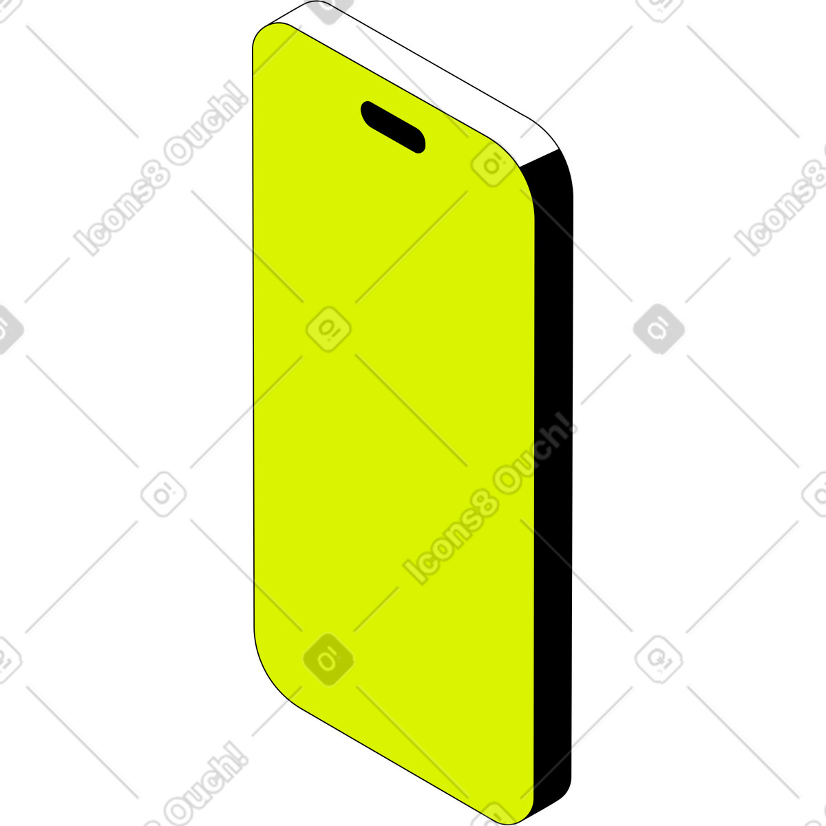 Smartphone illustration showcasing clipart vectors and graphics for various projects
