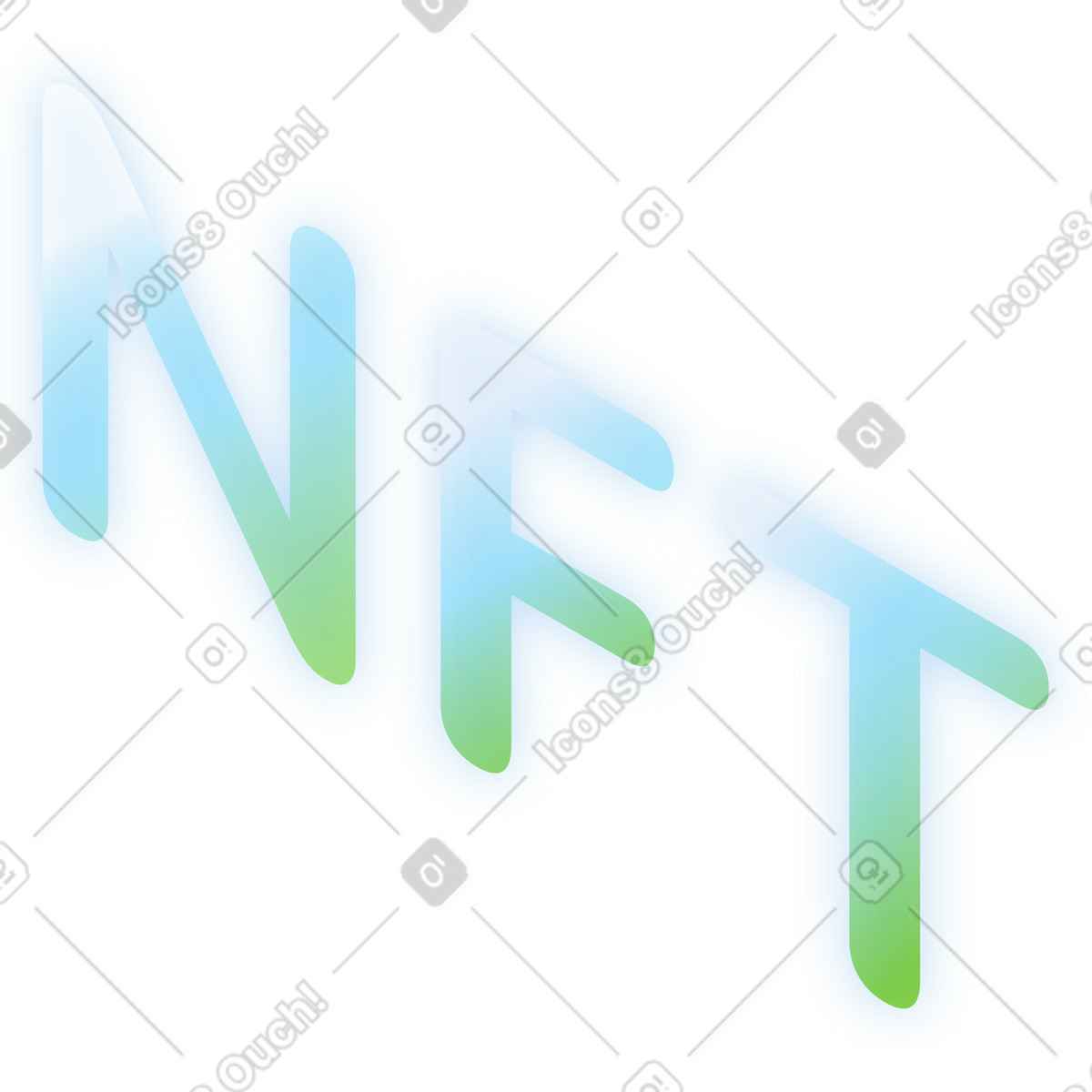 Lettere nft illustrazione in stile Isotech scarica in PNG, SVG