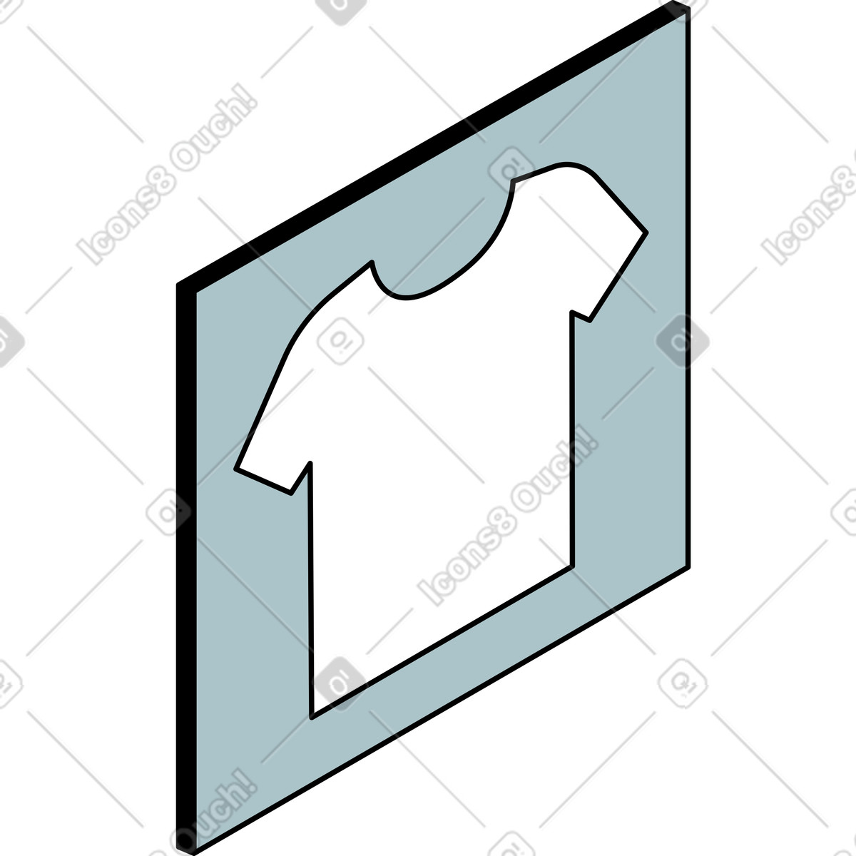 Clothing icon illustration in Isometric style download in PNG, SVG