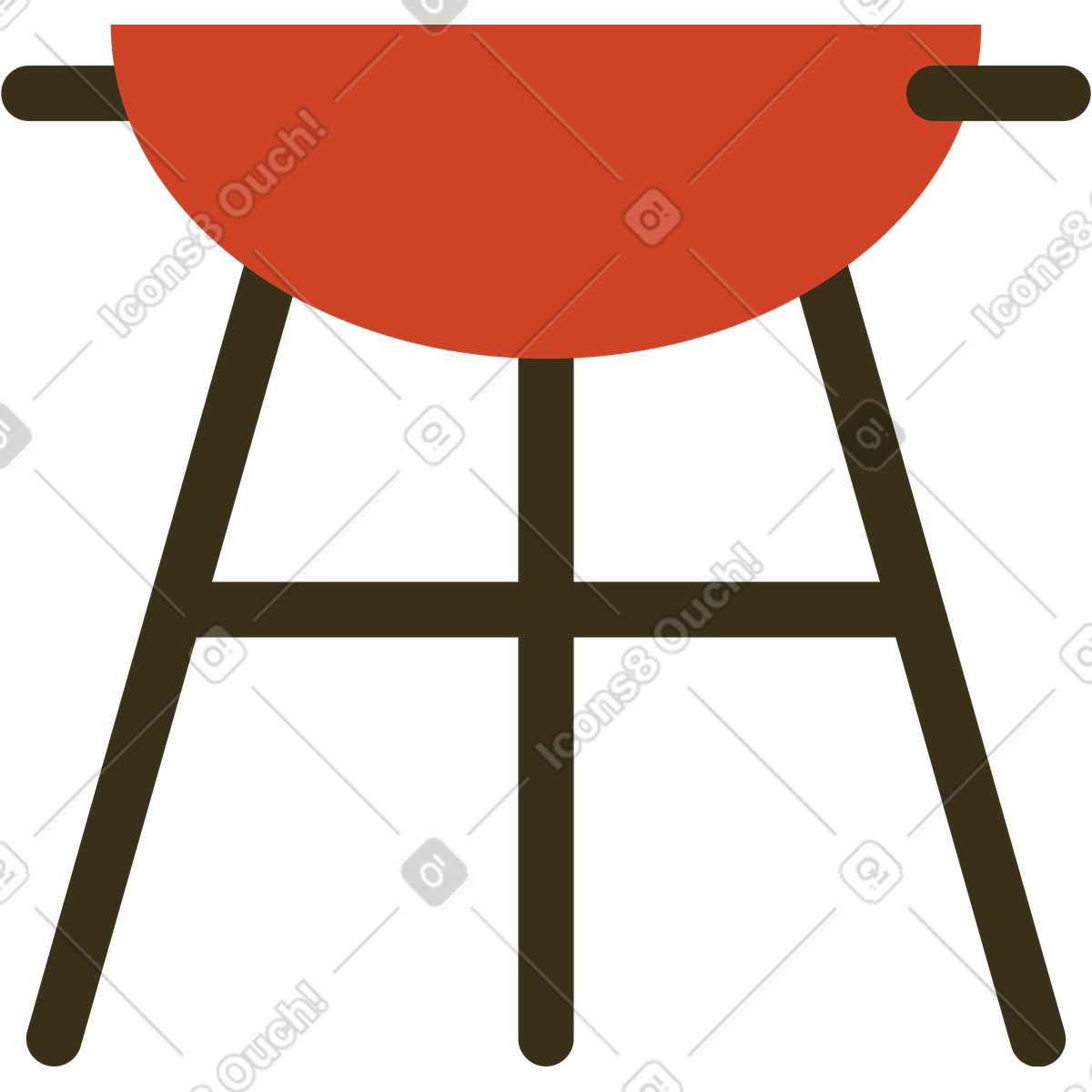Griglia per barbecue illustrazione in stile Arabica scarica in PNG, SVG