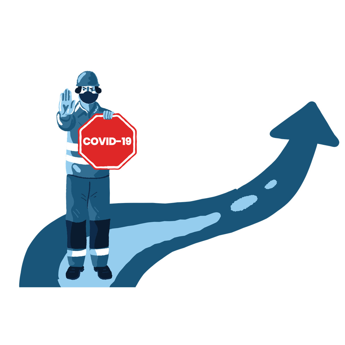 Ilustração de Stop COVID-19 em no estilo Cherry para baixar em PNG, SVG