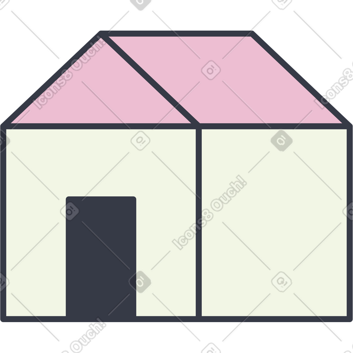 Casa illustrazione in stile Abstract scarica in PNG, SVG