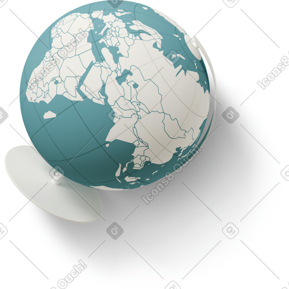 Globe illustrazione in stile 3D Casual life scarica in PNG, SVG