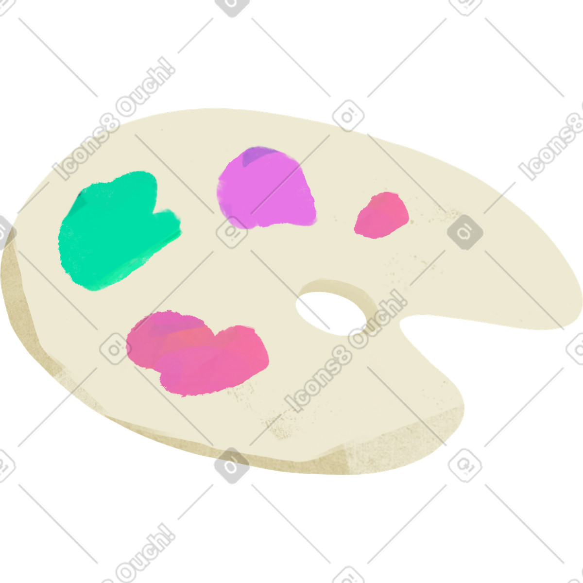 Ilustración Painting pallete en estilo Atomic a descargar en PNG y SVG